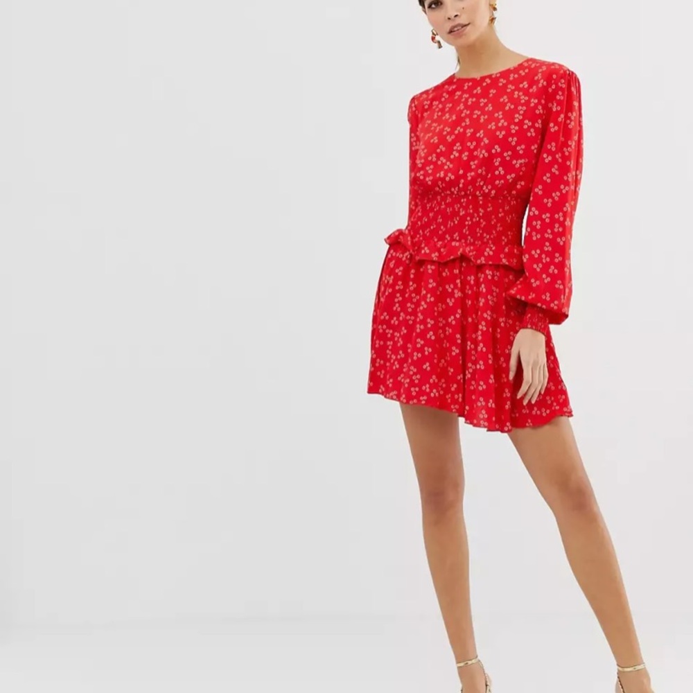 Finders Keepers Frida Smocked Mini Dress